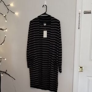 a new day Black and Tan Striped Cardigan